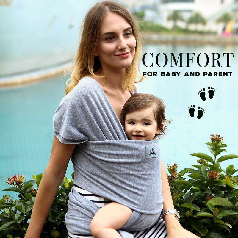 ANGELYCIA Baby Wrap Carrier, Baby Sling Carrier for Newborn to Toddler, Stretchy Soft Breathable Baby Carrier