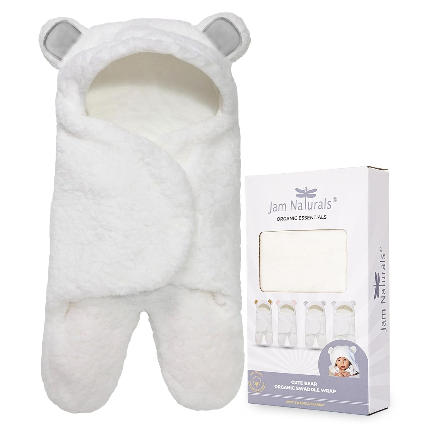 Organic Newborn Swaddle Wrap - Gender Neutral Soft Baby Blanket, Perfect Gift for Baby Registry (Grey 0-3 Months)