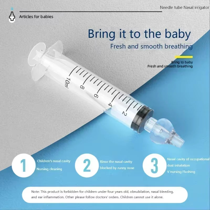 Irrigator Nasal Washing for Children Silicone Baby Nasal Aspirator Syringe Baby Nose Cleaner Kids Rhinitis Nasal Washer Reusable