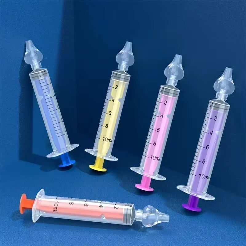 Irrigator Nasal Washing for Children Silicone Baby Nasal Aspirator Syringe Baby Nose Cleaner Kids Rhinitis Nasal Washer Reusable