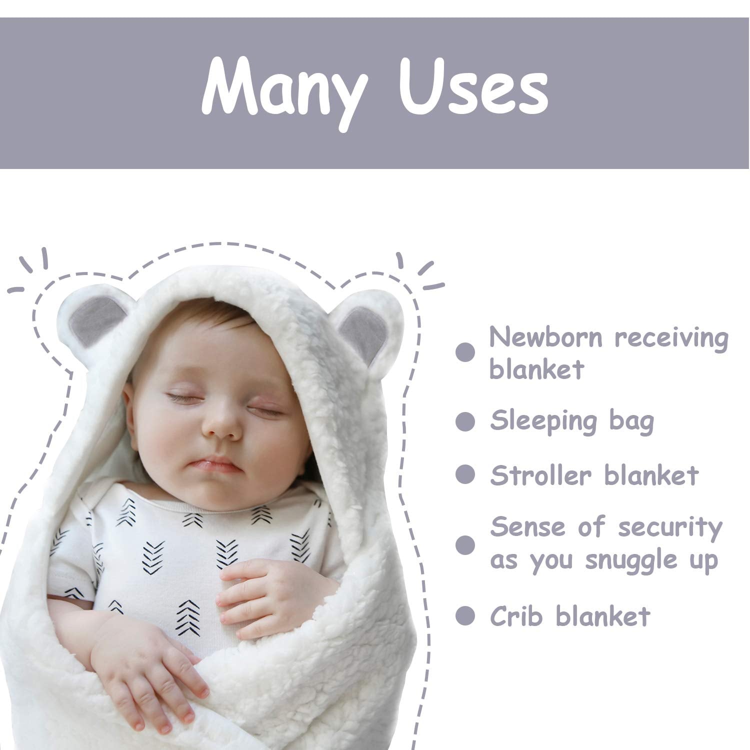 Organic Newborn Swaddle Wrap - Gender Neutral Soft Baby Blanket, Perfect Gift for Baby Registry (Grey 0-3 Months)