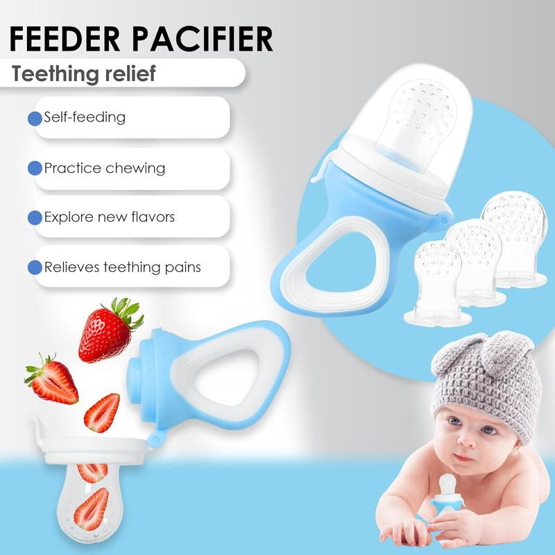 11 PCS Silicone Baby Feeding Set with Pacifier - Baby Led Weaning Supplies - Baby Spoons, Suction Bowl - Plate - Baby Utensils Set - Silicone Feeding Set for Baby First Foods