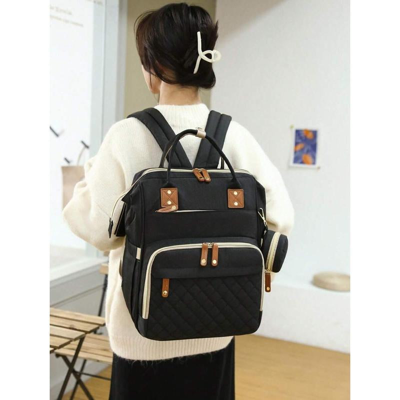 1Pc Baby Diaper Bag Backpack with Changing Station, Multifunction Portable Waterproof Large Capacity Travel Baby Changing Bags, Baby Stuff Organizer , Baby Registry Search, Baby Diaper Bags for Boys & Girls, Baby Shower Gifts, Newborn Baby Essential Gifts