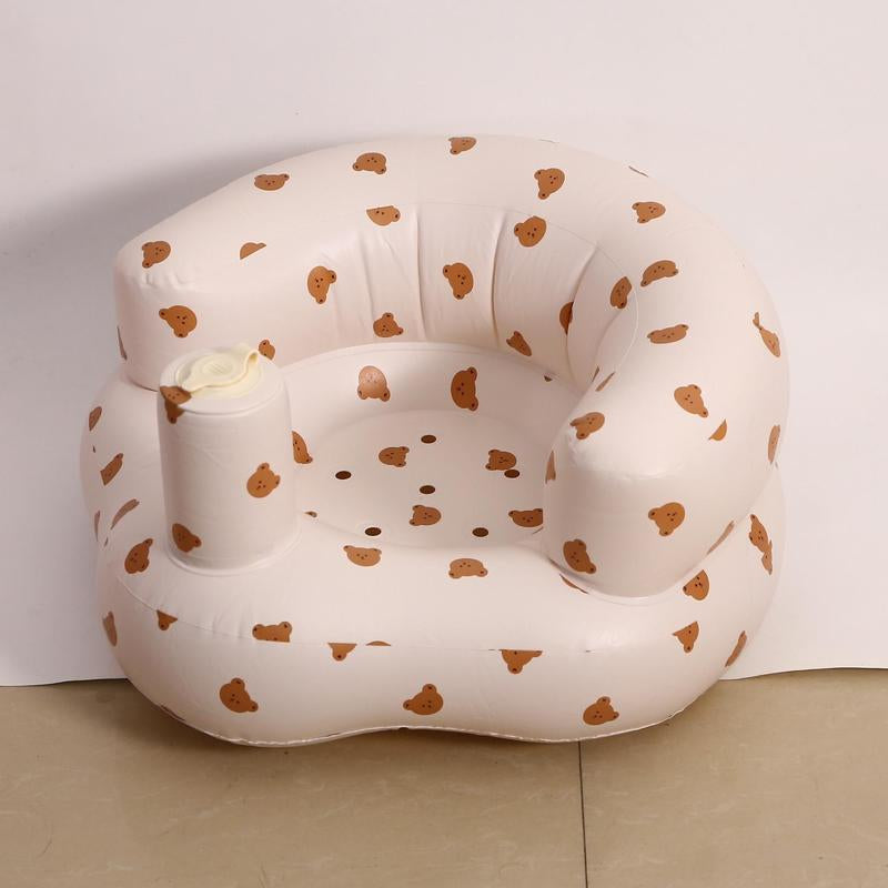 Inflatable Baby Chair, 1 Count Cute Cartoon Pattern Inflatable Baby Seat, Baby Inflatable Sofa Chair, Baby Furniture for Home
